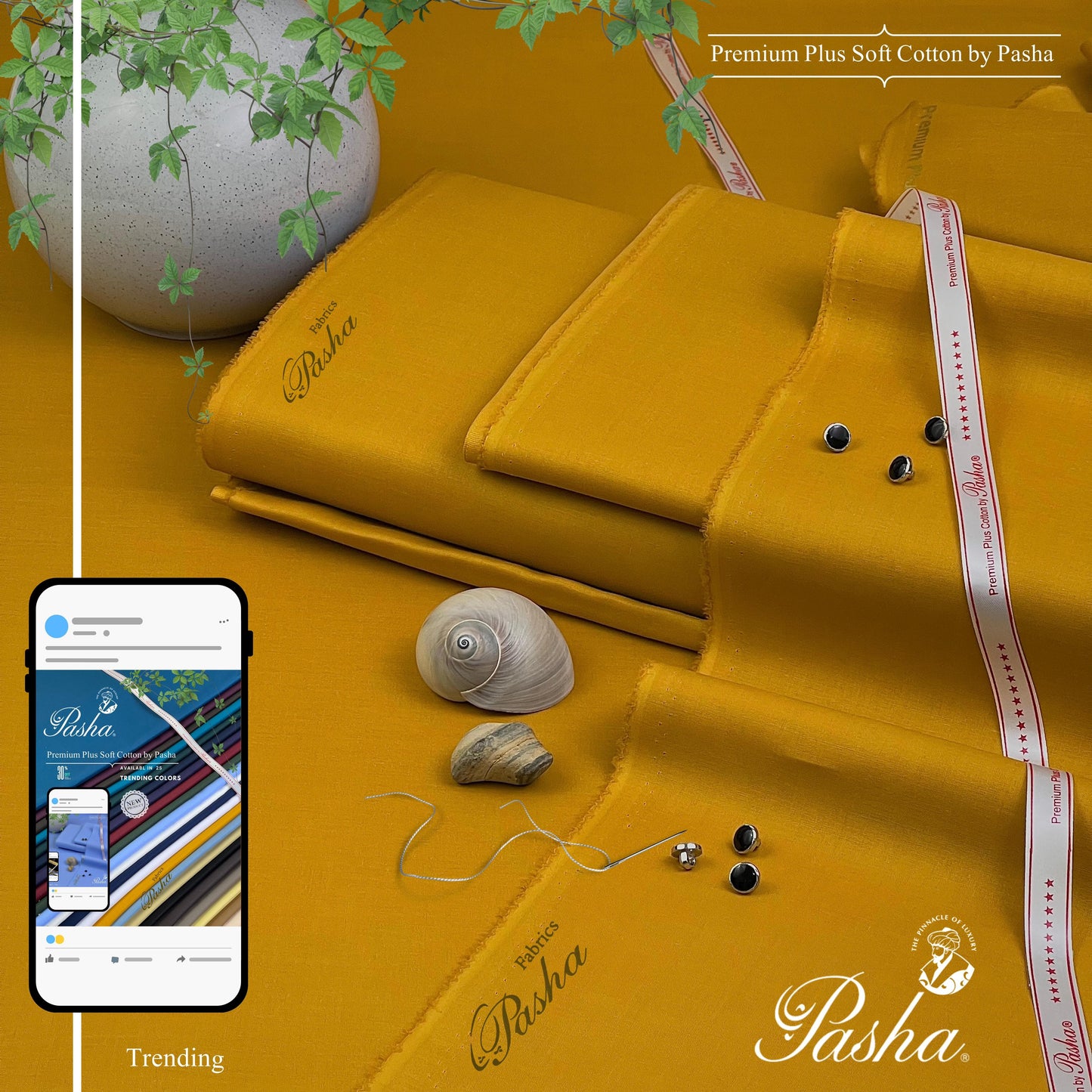 PASHA Premium Plus Cotton Unstitched Suit for Men | Trending