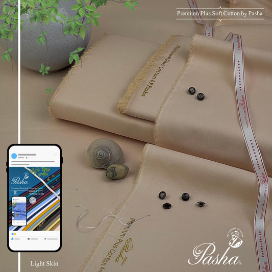 PASHA Premium Plus Cotton Unstitched Suit for Men | Light Skin