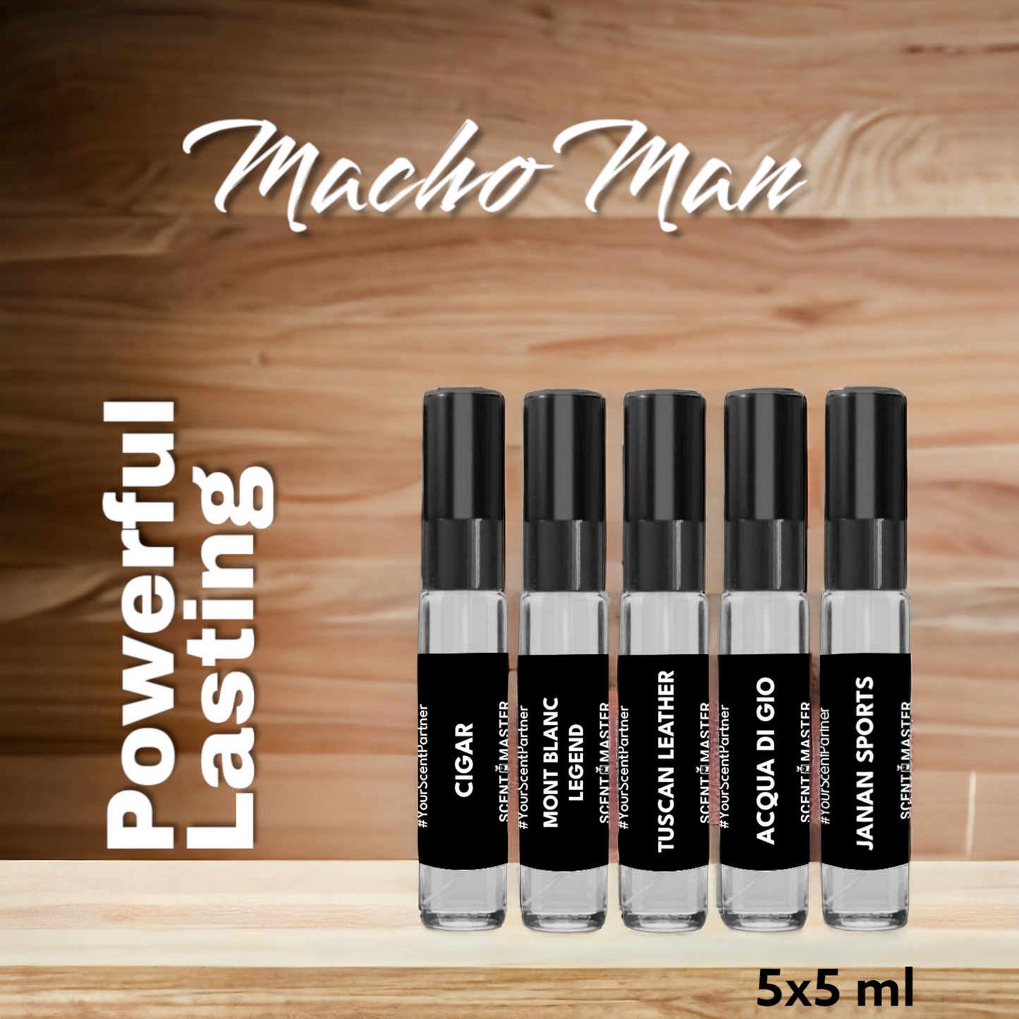 Scent Master Pack of 5x5 ml Testers | Macho Man