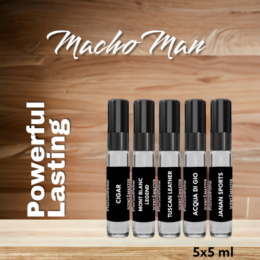 Scent Master Pack of 5x5 ml Testers | Macho Man