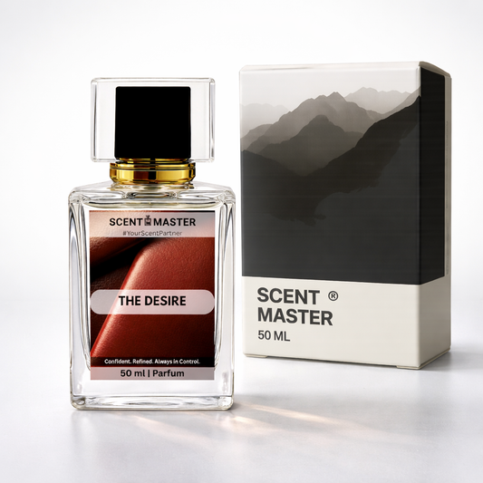 Scent Master 'The Desire' perfume bottle and packaging on a white background