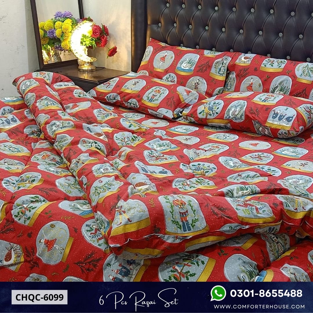 Comforter House | Pure Cotton Vicky Razai Set | Double Bed | King Size | CHQC-6099