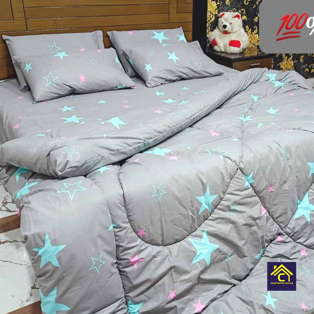 Comforter House | Pure Cotton Vicky Razai Set | Double Bed | King Size | CHQC-6024