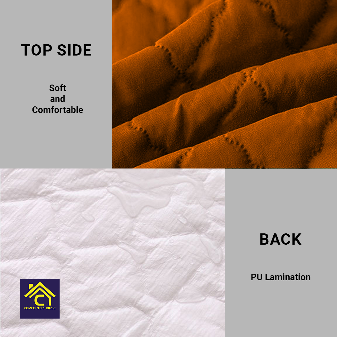 Comforter House | Quilted Waterproof Mattress Cover | Protector | Double Bed | King Size