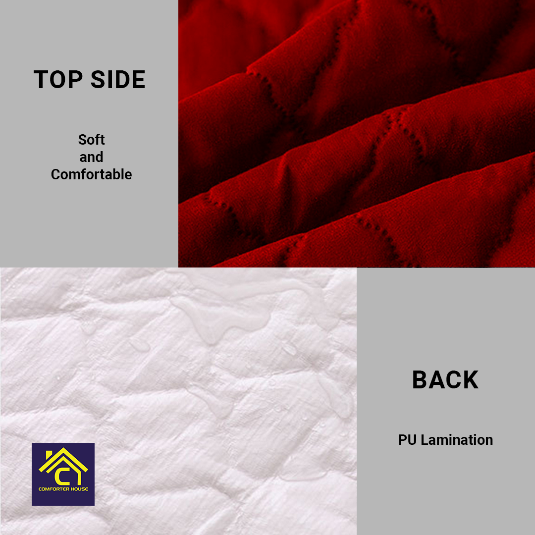 Comforter House | Quilted Waterproof Mattress Cover | Protector | Double Bed | King Size