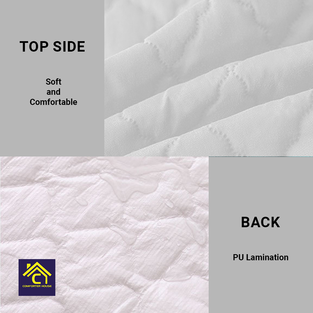 Comforter House | Quilted Waterproof Mattress Cover | Protector | Double Bed | King Size
