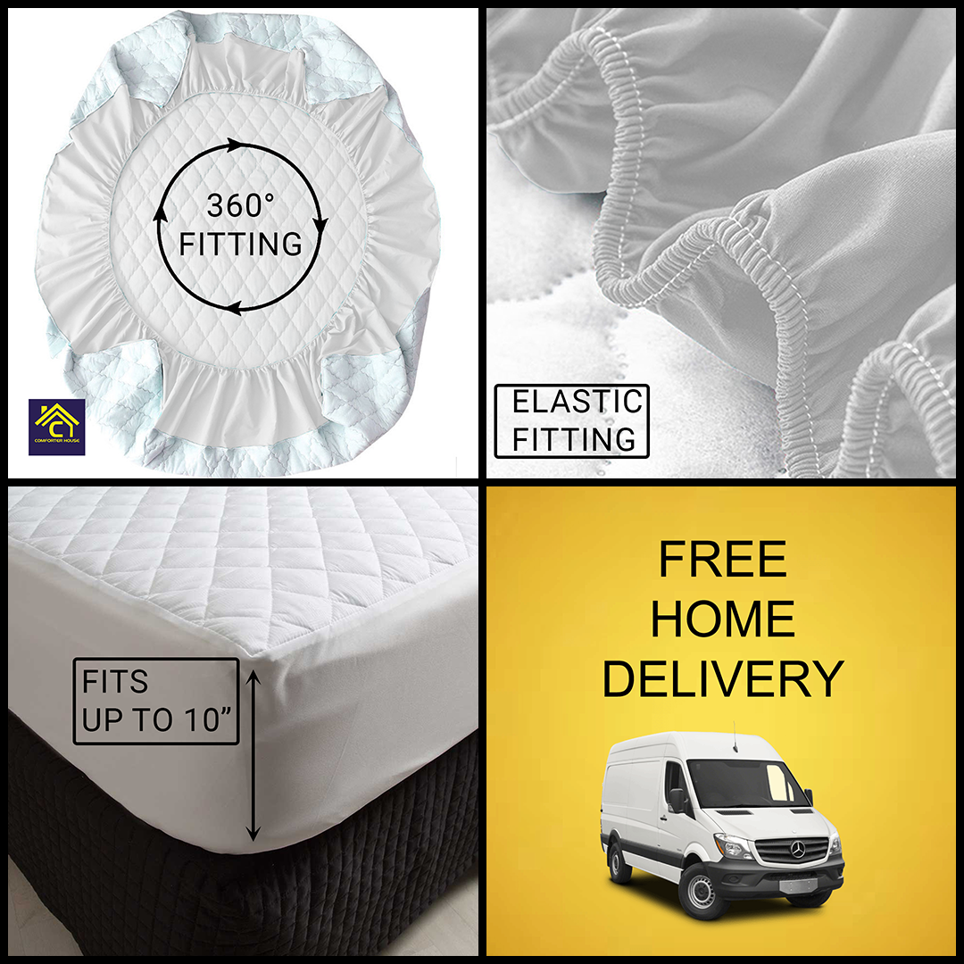 Pure Cotton Fitted Bed Sheet | Double Bed | King Size | CKFT-3004