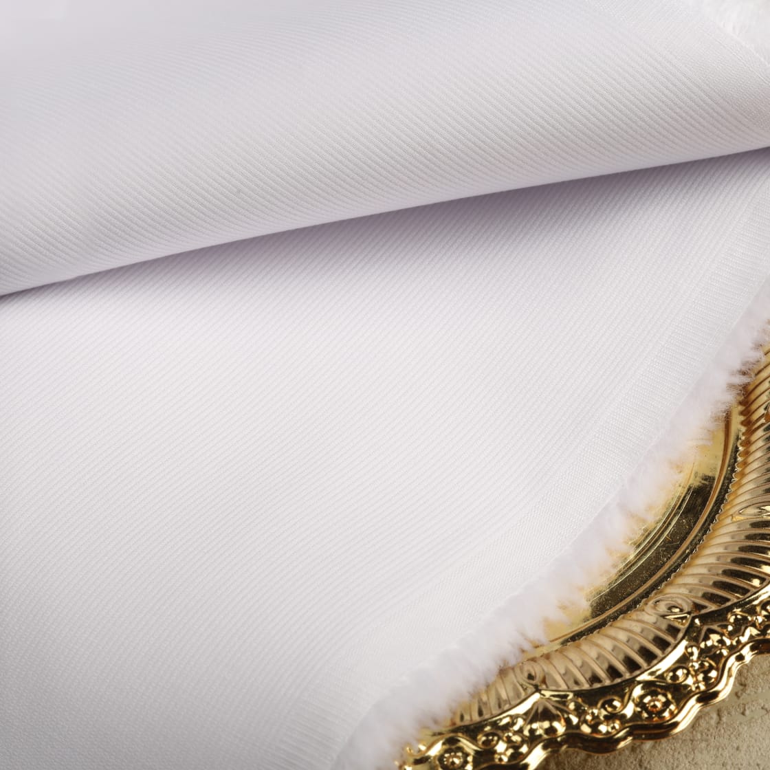 AI Premium Quality Pure Cotton Self  Texture Unstitched Suit for Men Pure White