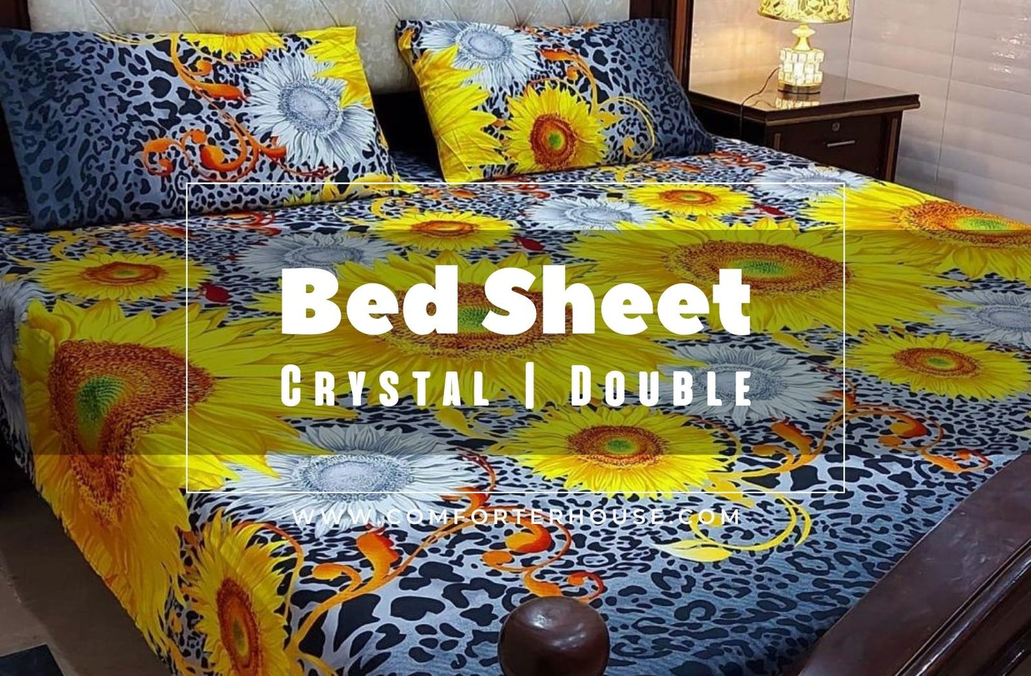 Comforter House Crystal Cotton Bed Sheets King Size