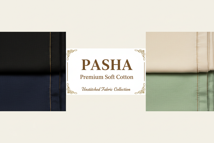 PASHA Premium Soft Cotton Unstitched Fabric for Men in Pakistan
