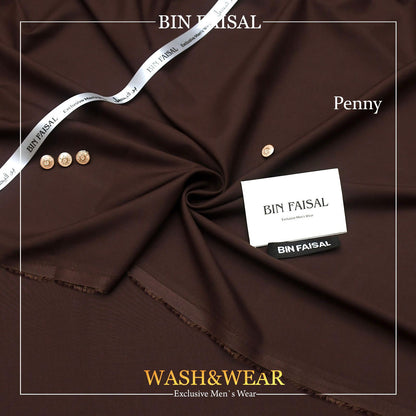 BIN FASIAL Regent Men's Wash and Wear Tropical Fabric. Premium quality, comfortable, and easy to care for. 4 meters long and 52 inches wide. Comes with branded bag, inlay card, tags, label, ribbon, and buttons. Available online at the best price in Pakistan.