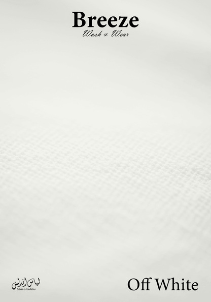 Breeze Premium Tropical Wash and Wear Unstitched Fabric for Men | Off White