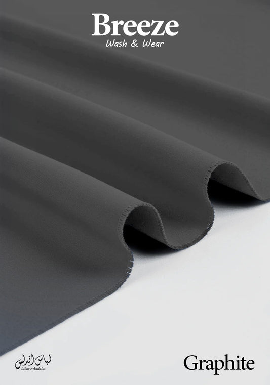 Graphite gray fabric with 'Breeze' branding on a light gray background