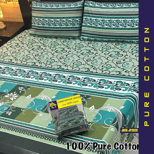 Pure Cotton Bed Sheet | Double Bed | King Size | Box Pack | JBCK-JP3020