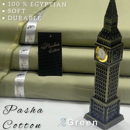 PASHA Premium Quality Soft Cotton Unstitched Suit for Men | Green