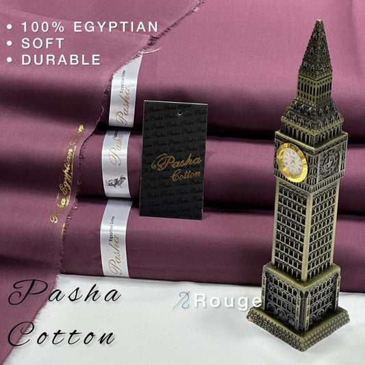 PASHA Premium Quality Soft Cotton Unstitched Suit for Men | Rouge