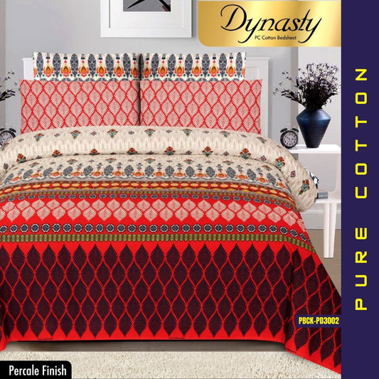 Dynasty Pure Cotton Bed Sheet | Double Bed | King Size | Box Pack | PBCK-PD3002
