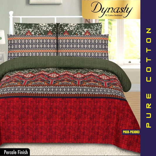 Dynasty Pure Cotton Bed Sheet | Double Bed | King Size | Box Pack | PBCK-PD3003