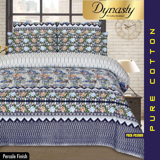 Dynasty Pure Cotton Bed Sheet | Double Bed | King Size | Box Pack | PBCK-PD3009