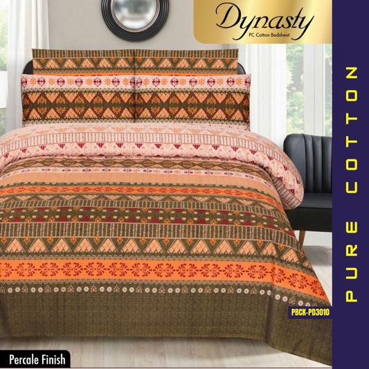 Dynasty Pure Cotton Bed Sheet | Double Bed | King Size | Box Pack | PBCK-PD3010