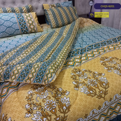 6 Pcs Vicky Razai Set | Mix Cotton | Double Bed | King Size | CHQS-6201 | Comforter House