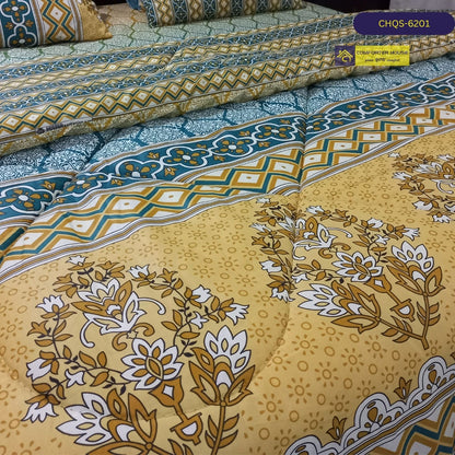 6 Pcs Vicky Razai Set | Mix Cotton | Double Bed | King Size | CHQS-6201 | Comforter House