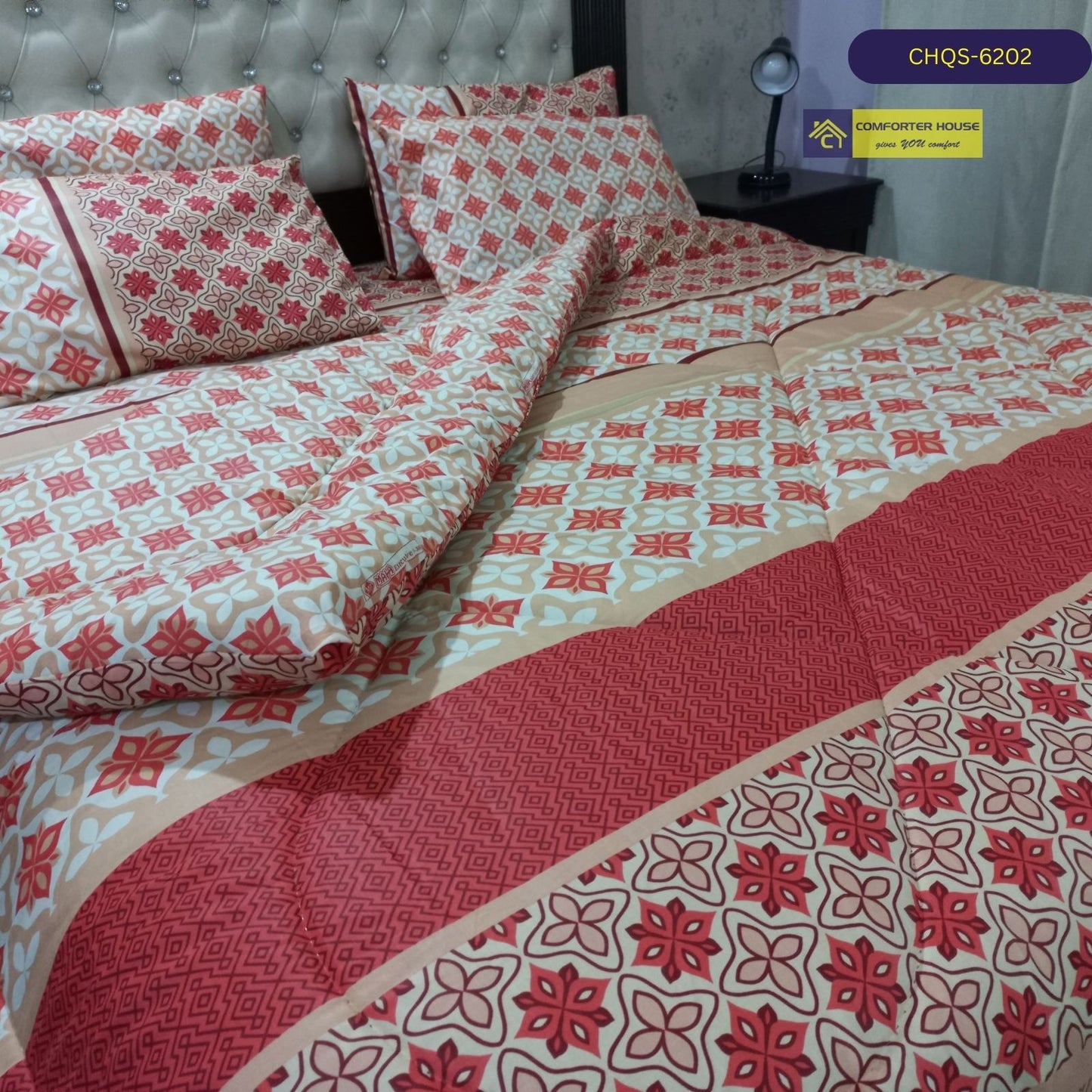 6 Pcs Vicky Razai Set | Mix Cotton | Double Bed | King Size | CHQS-6202 | Comforter House