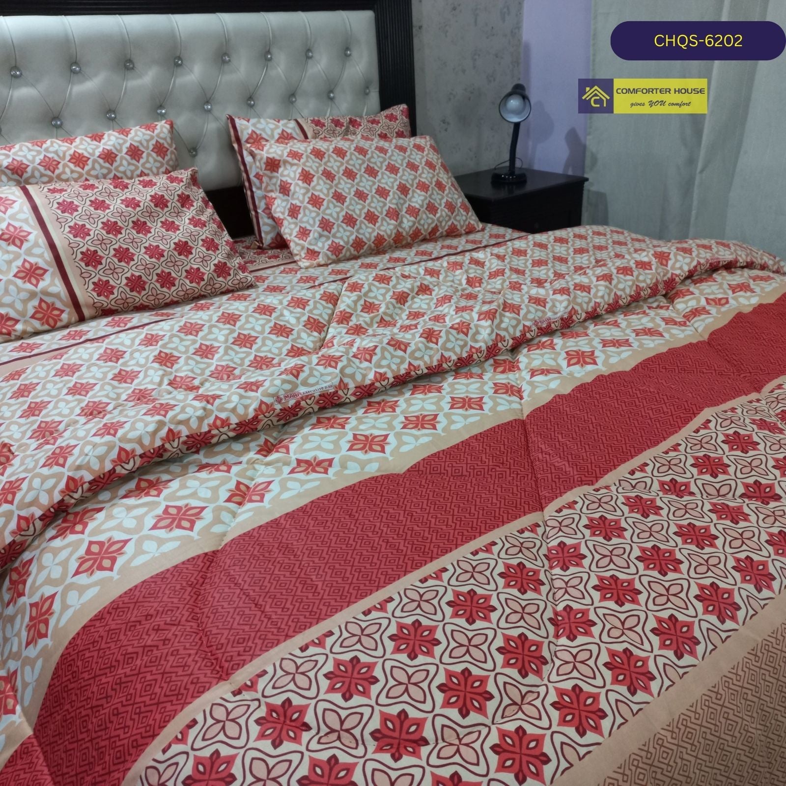 6 Pcs Vicky Razai Set | Mix Cotton | Double Bed | King Size | CHQS-6202 | Comforter House