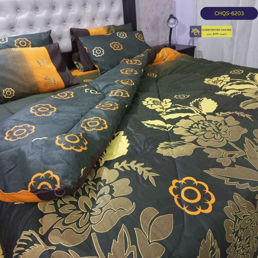 6 Pcs Vicky Razai Set | Mix Cotton | Double Bed | King Size | CHQS-6203 | Comforter House