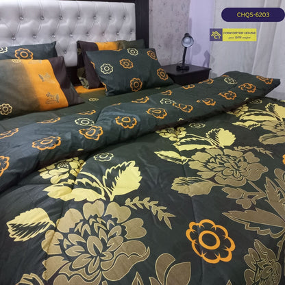 6 Pcs Vicky Razai Set | Mix Cotton | Double Bed | King Size | CHQS-6203 | Comforter House