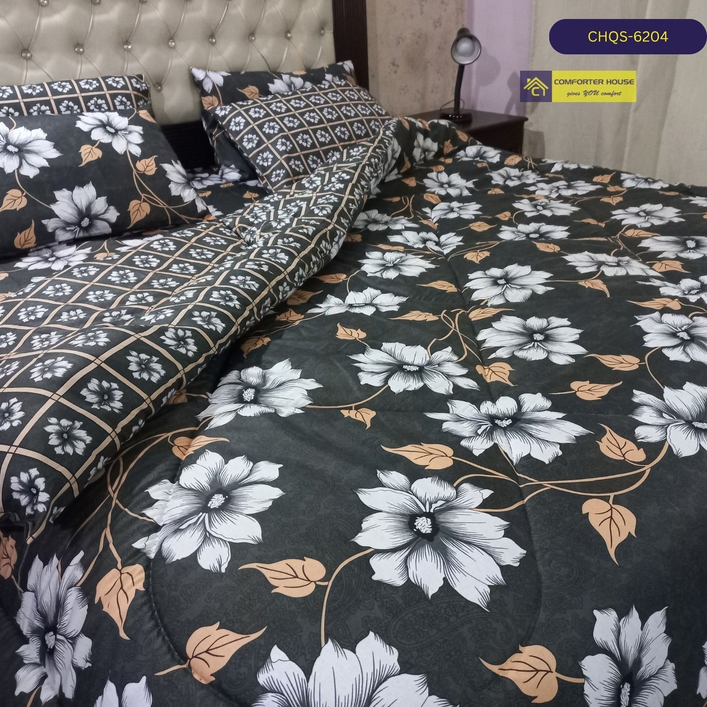 6 Pcs Vicky Razai Set | Mix Cotton | Double Bed | King Size | CHQS-6204 | Comforter House