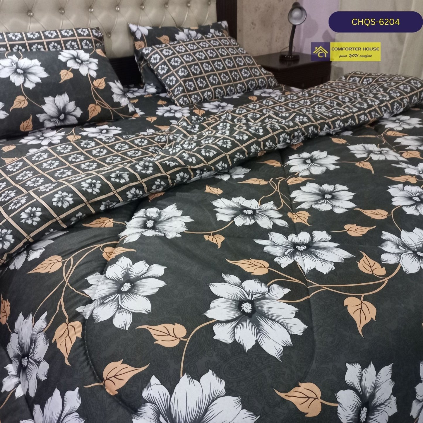 6 Pcs Vicky Razai Set | Mix Cotton | Double Bed | King Size | CHQS-6204 | Comforter House