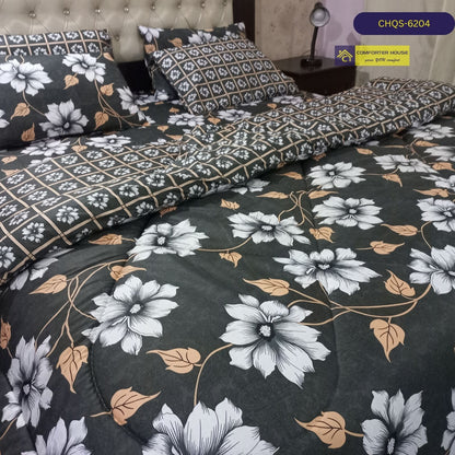 6 Pcs Vicky Razai Set | Mix Cotton | Double Bed | King Size | CHQS-6204 | Comforter House