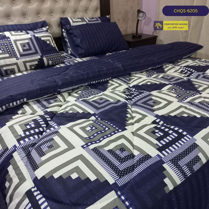 6 Pcs Vicky Razai Set | Mix Cotton | Double Bed | King Size | CHQS-6205 | Comforter House