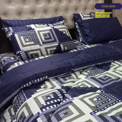 6 Pcs Vicky Razai Set | Mix Cotton | Double Bed | King Size | CHQS-6205 | Comforter House