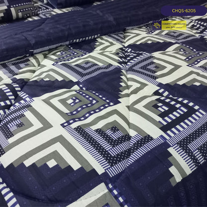 6 Pcs Vicky Razai Set | Mix Cotton | Double Bed | King Size | CHQS-6205 | Comforter House