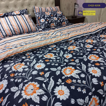 6 Pcs Vicky Razai Set | Mix Cotton | Double Bed | King Size | CHQS-6208 | Comforter House