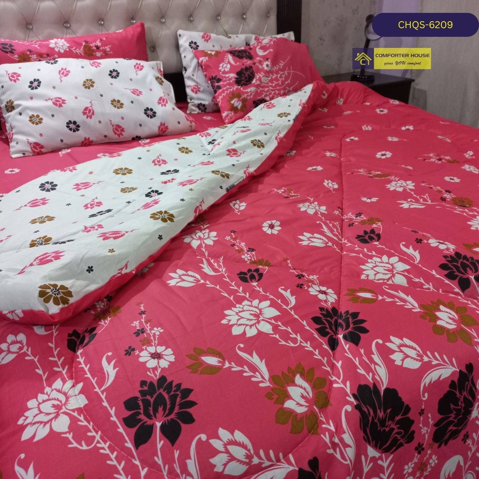 6 Pcs Vicky Razai Set | Mix Cotton | Double Bed | King Size | CHQS-6209 | Comforter House