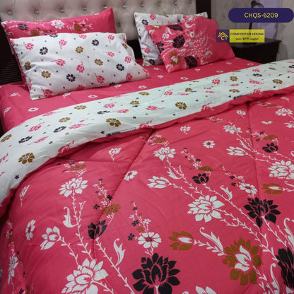 6 Pcs Vicky Razai Set | Mix Cotton | Double Bed | King Size | CHQS-6209