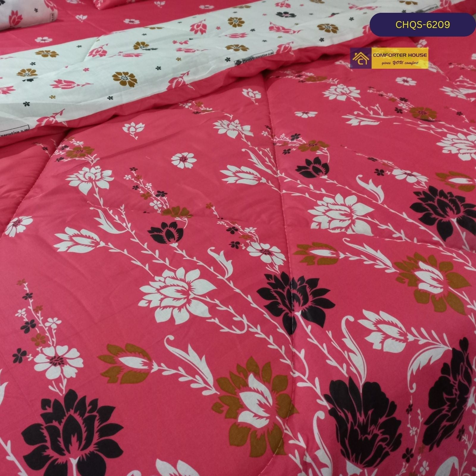 6 Pcs Vicky Razai Set | Mix Cotton | Double Bed | King Size | CHQS-6209 | Comforter House