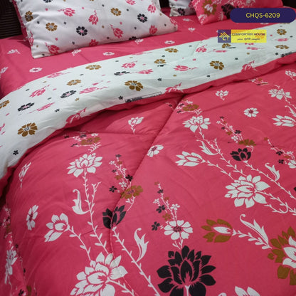 6 Pcs Vicky Razai Set | Mix Cotton | Double Bed | King Size | CHQS-6209