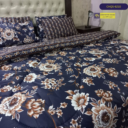 6 Pcs Vicky Razai Set | Mix Cotton | Double Bed | King Size | CHQS-6210 | Comforter House