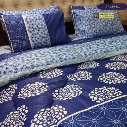 6 Pcs Vicky Razai Set | Mix Cotton | Double Bed | King Size | CHQS-6211 | Comforter House