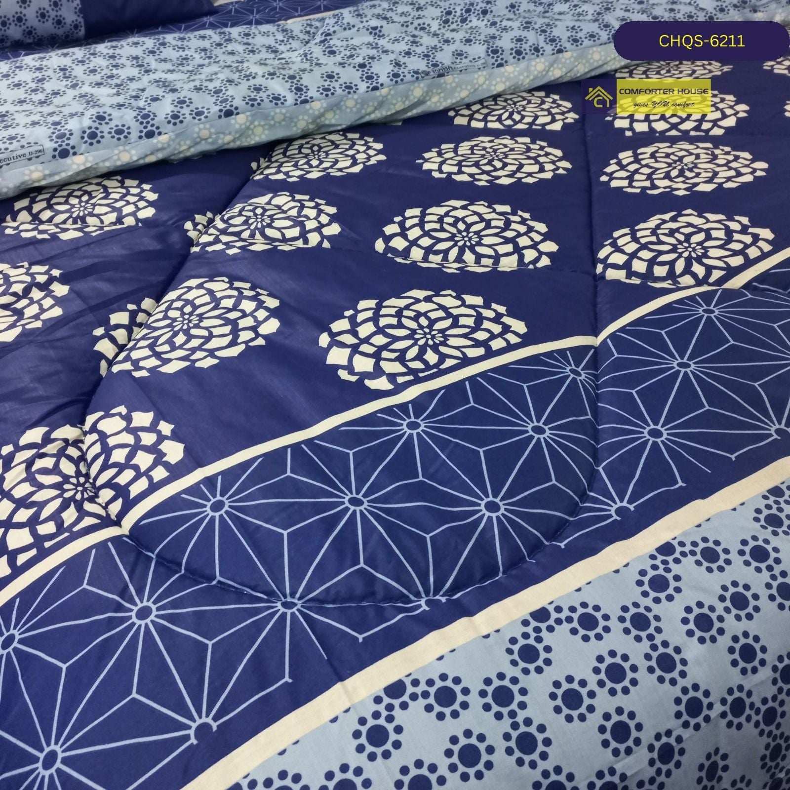 6 Pcs Vicky Razai Set | Mix Cotton | Double Bed | King Size | CHQS-6211 | Comforter House