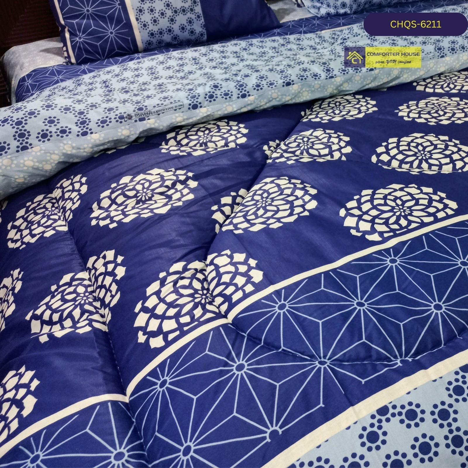 6 Pcs Vicky Razai Set | Mix Cotton | Double Bed | King Size | CHQS-6211