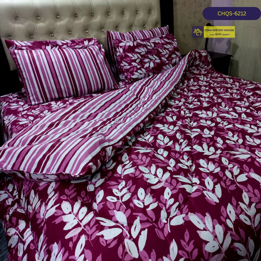 6 Pcs Vicky Razai Set | Mix Cotton | Double Bed | King Size | CHQS-6212