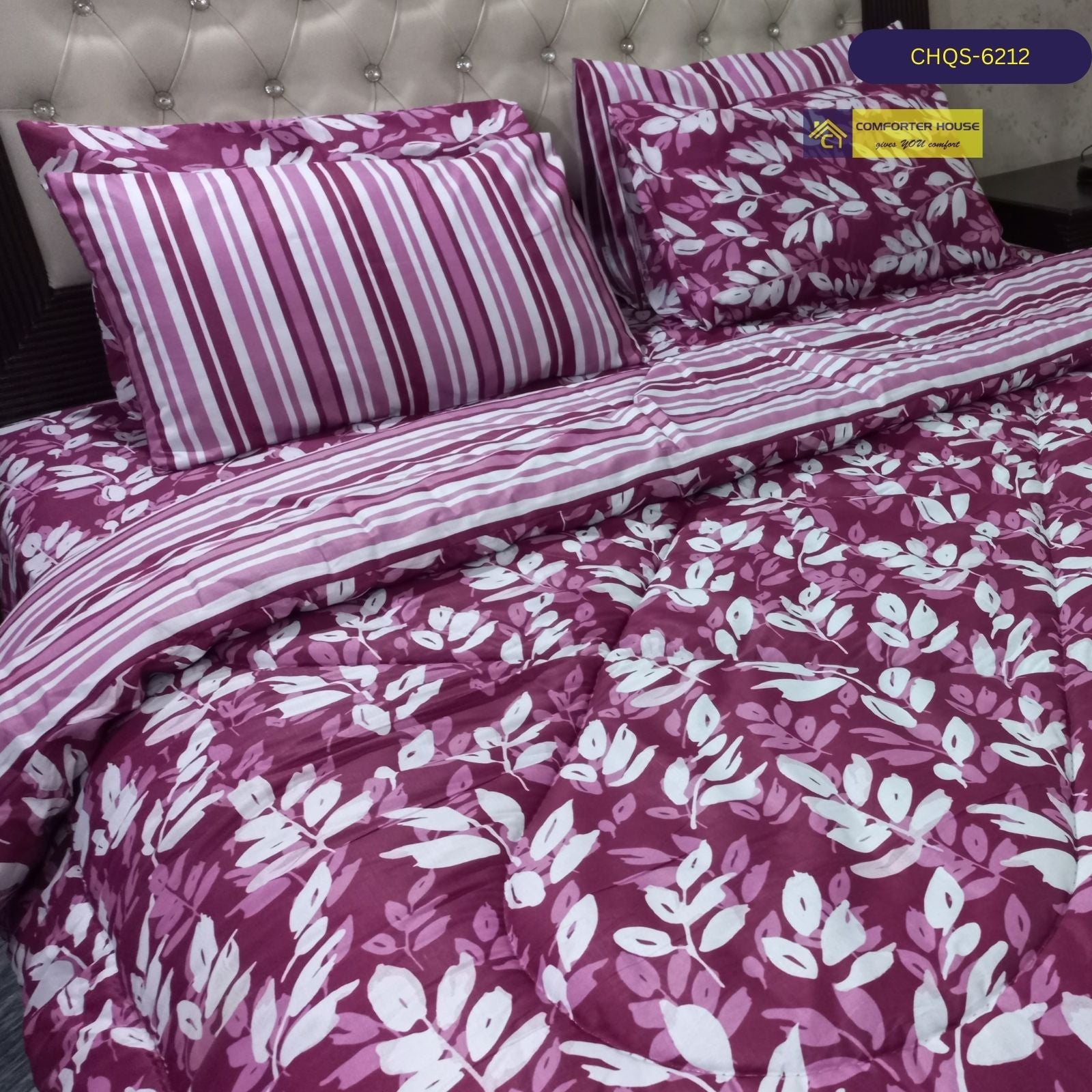 6 Pcs Vicky Razai Set | Mix Cotton | Double Bed | King Size | CHQS-6212 | Comforter House