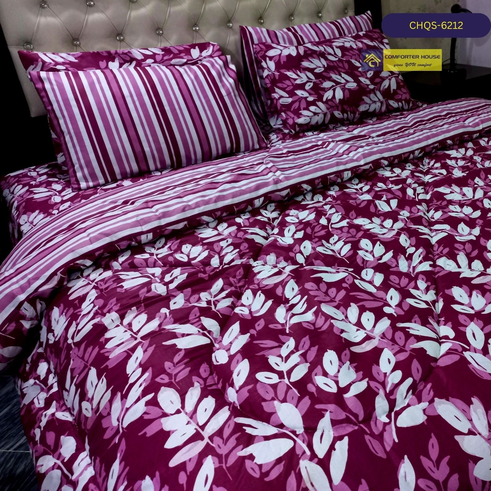 6 Pcs Vicky Razai Set | Mix Cotton | Double Bed | King Size | CHQS-6212