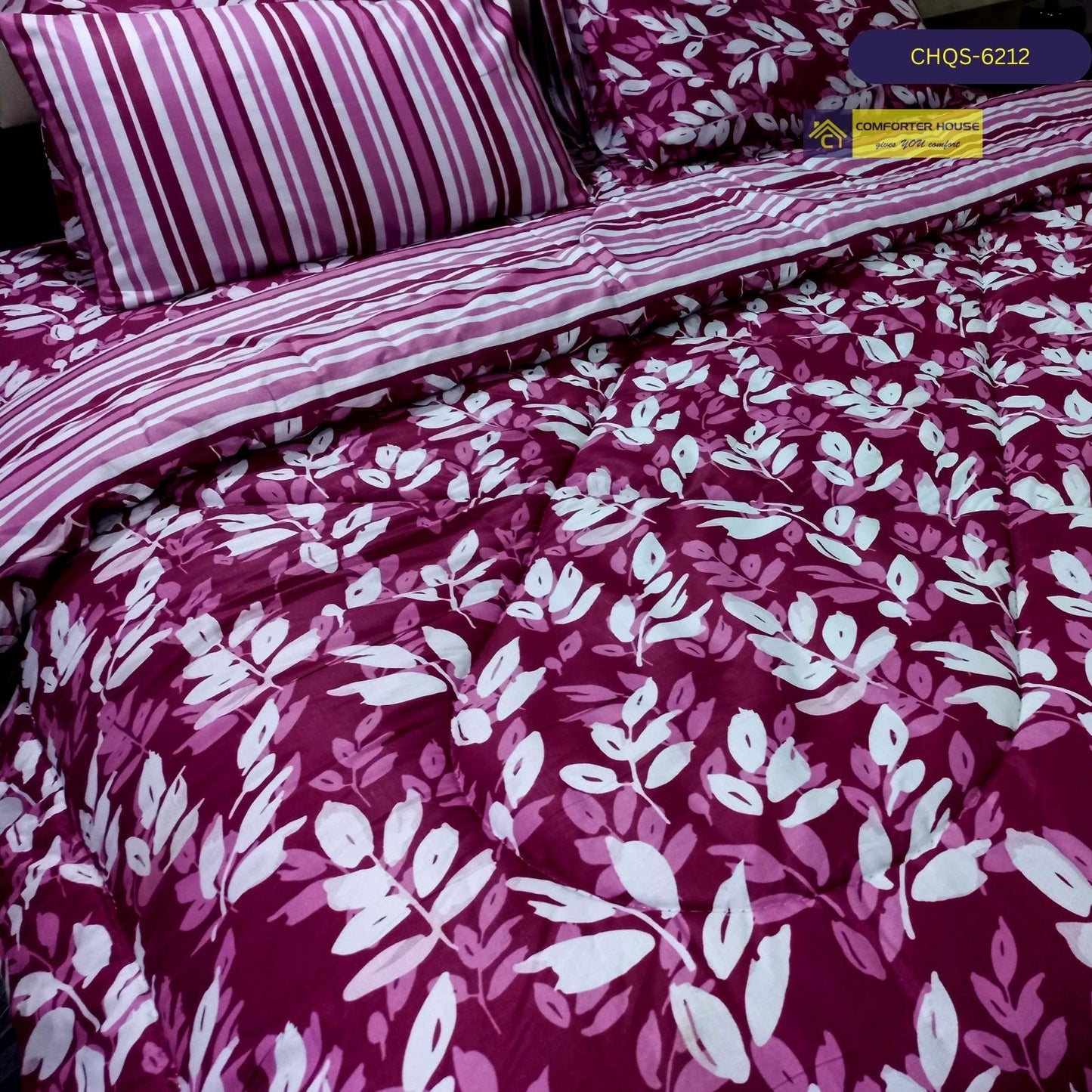 6 Pcs Vicky Razai Set | Mix Cotton | Double Bed | King Size | CHQS-6212