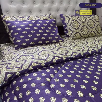 6 Pcs Vicky Razai Set | Mix Cotton | Double Bed | King Size | CHQS-6213 | Comforter House